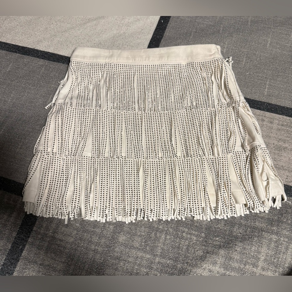 Blue Buttercup Faux Suede Mini Skirt